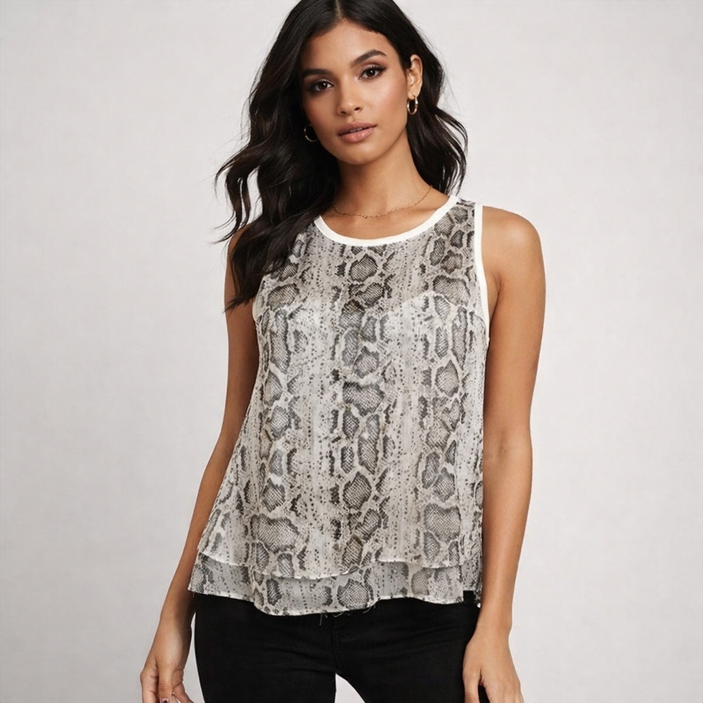 Generation Love Snakeskin Top Python Reptile Shee… - image 1